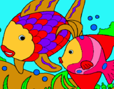 Dibuix Peixos pintat per Judit Artigas
