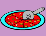 Dibuix Pizza pintat per mireia