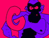 Dibuix Goril·la pintat per judit