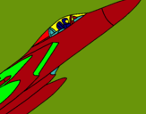Dibuix Avió de caça pintat per martí