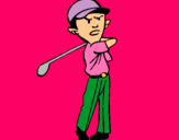 Dibuix Jugador de golf pintat per octavi