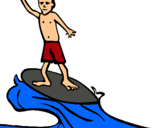 Dibuix Surfista pintat per erica