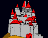 Dibuix Castell medieval pintat per marti