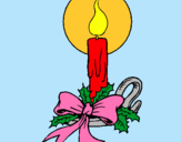 Dibuix Espelma de nadal pintat per nadal
