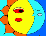 Dibuix Sol i lluna 3 pintat per maithe