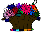 Dibuix Cestell de flors 7 pintat per maria fernanda