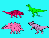 Dibuix Dinosauris de terra pintat per nur