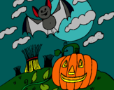 Dibuix Paisatge de Halloween pintat per Ares