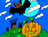 Dibuix Paisatge de Halloween pintat per Aurora123