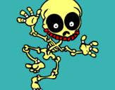 Dibuix Esquelet content 2 pintat per carolay