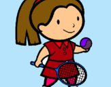 Dibuix Noia tennista pintat per jana