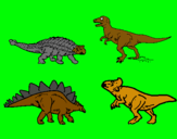 Dibuix Dinosauris de terra pintat per dani valderrama