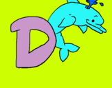 Dibuix Dofí pintat per ARAN