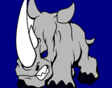Dibuix Rinoceront II pintat per marcel