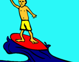 Dibuix Surfista pintat per ander