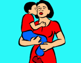 Dibuix Petó maternal  pintat per LAIA BALASCH