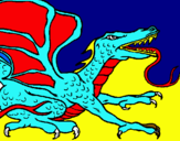 Dibuix Drac rèptil pintat per lluis