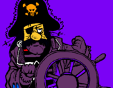 Dibuix Capità pirata pintat per maria