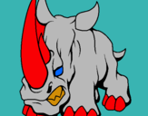 Dibuix Rinoceront II pintat per J0AN