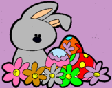 Dibuix Conillet de Pasqua pintat per ona`c