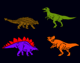 Dibuix Dinosauris de terra pintat per jan dinosaure