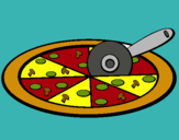 Dibuix Pizza pintat per anna garrigo