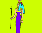 Dibuix Hathor pintat per estrella 8 