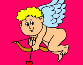 Dibuix Cupido pintat per estrella 8 