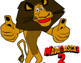 Dibuix Madagascar 2 Alex pintat per oscar