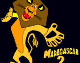 Dibuix Madagascar 2 Alex 2 pintat per Pitufeta