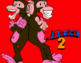 Dibuix Madagascar 2 Manson i Phil 2 pintat per gerard