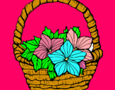 Dibuix Cistell amb flors 2 pintat per aida peradalta