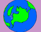 Dibuix Planeta Terra pintat per azael