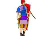 Dibuix Soldat romà  pintat per jon