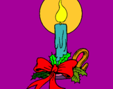 Dibuix Espelma de nadal pintat per laura