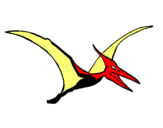 Dibuix Pterodàctil pintat per Alba y Izan