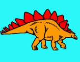 Dibuix Stegosaurus pintat per Paola 
