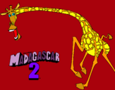 Dibuix Madagascar 2 Melman 2 pintat per aina