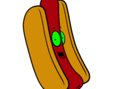 Dibuix Hot dog pintat per laia espin ponce