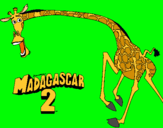 Dibuix Madagascar 2 Melman 2 pintat per helena $$$