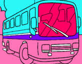 Dibuix Autobús pintat per autocar maria
