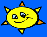 Dibuix Sol somrient pintat per BIEL