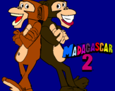 Dibuix Madagascar 2 Manson i Phil 2 pintat per sheila