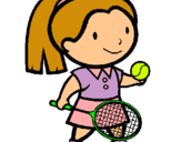 Dibuix Noia tennista pintat per nuria lastra