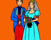 Dibuix Marit i dona III pintat per abril