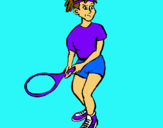 Dibuix Noia tennista pintat per Cinta ;)