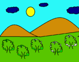 Dibuix Muntanyes 4 pintat per mar   1457841025761322654