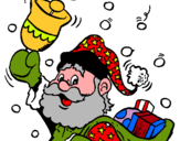 Dibuix Santa Claus i la seva campana  pintat per ALICIA