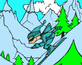 Dibuix Esquiador pintat per carlos8