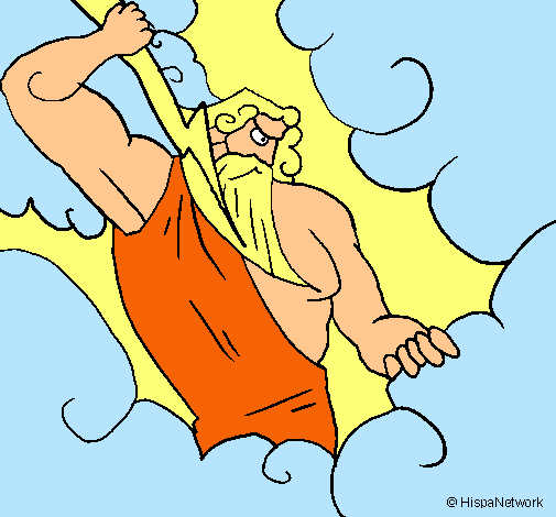 Dibuix Déu Zeus pintat per ivan